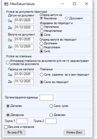 FilterDatumValuta
